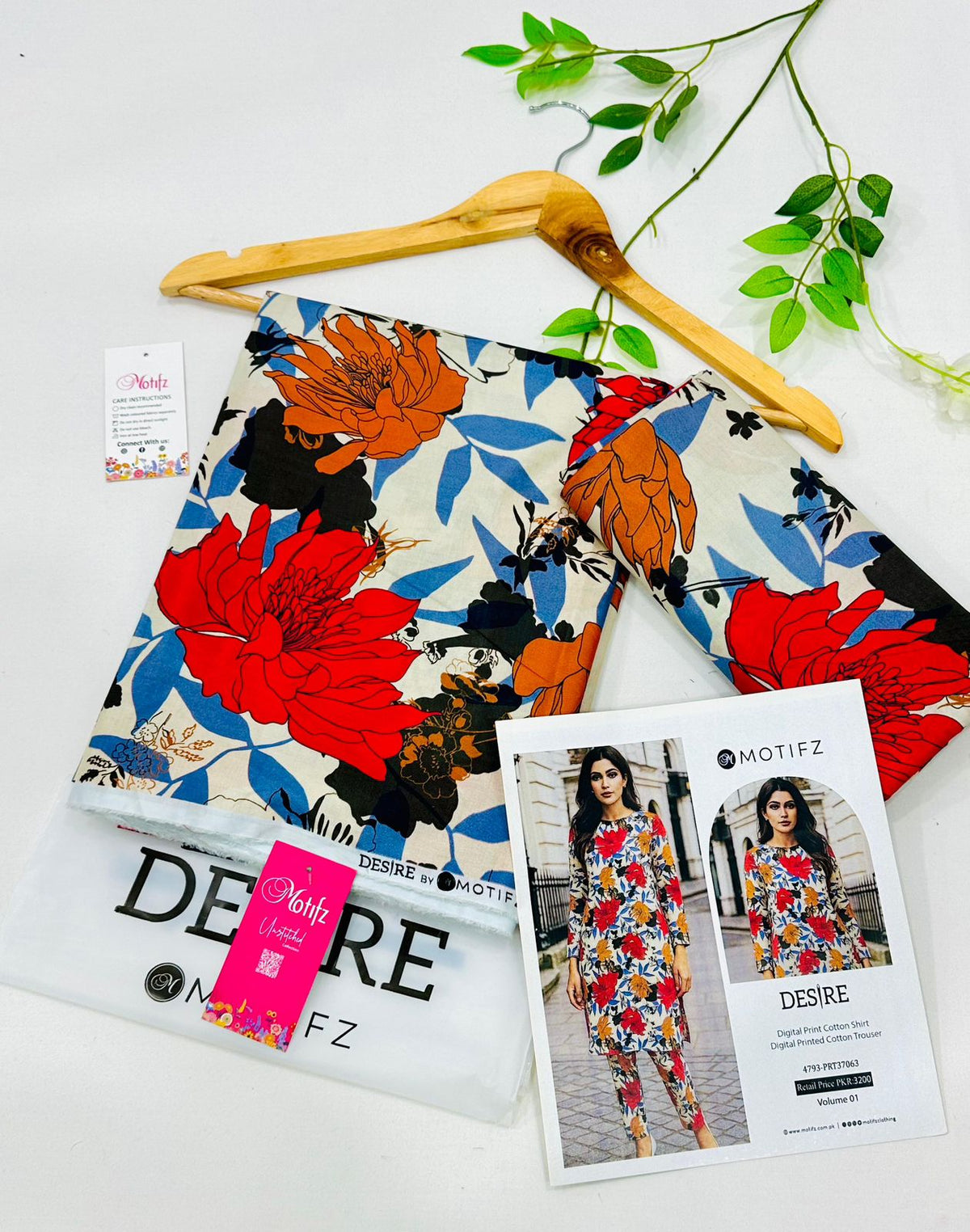 Desire by Motifz Cotton 2PC Suits | Unstitched Mid Summer Collection