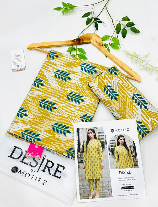 Desire by Motifz Cotton 2PC Suits | Unstitched Mid Summer Collection