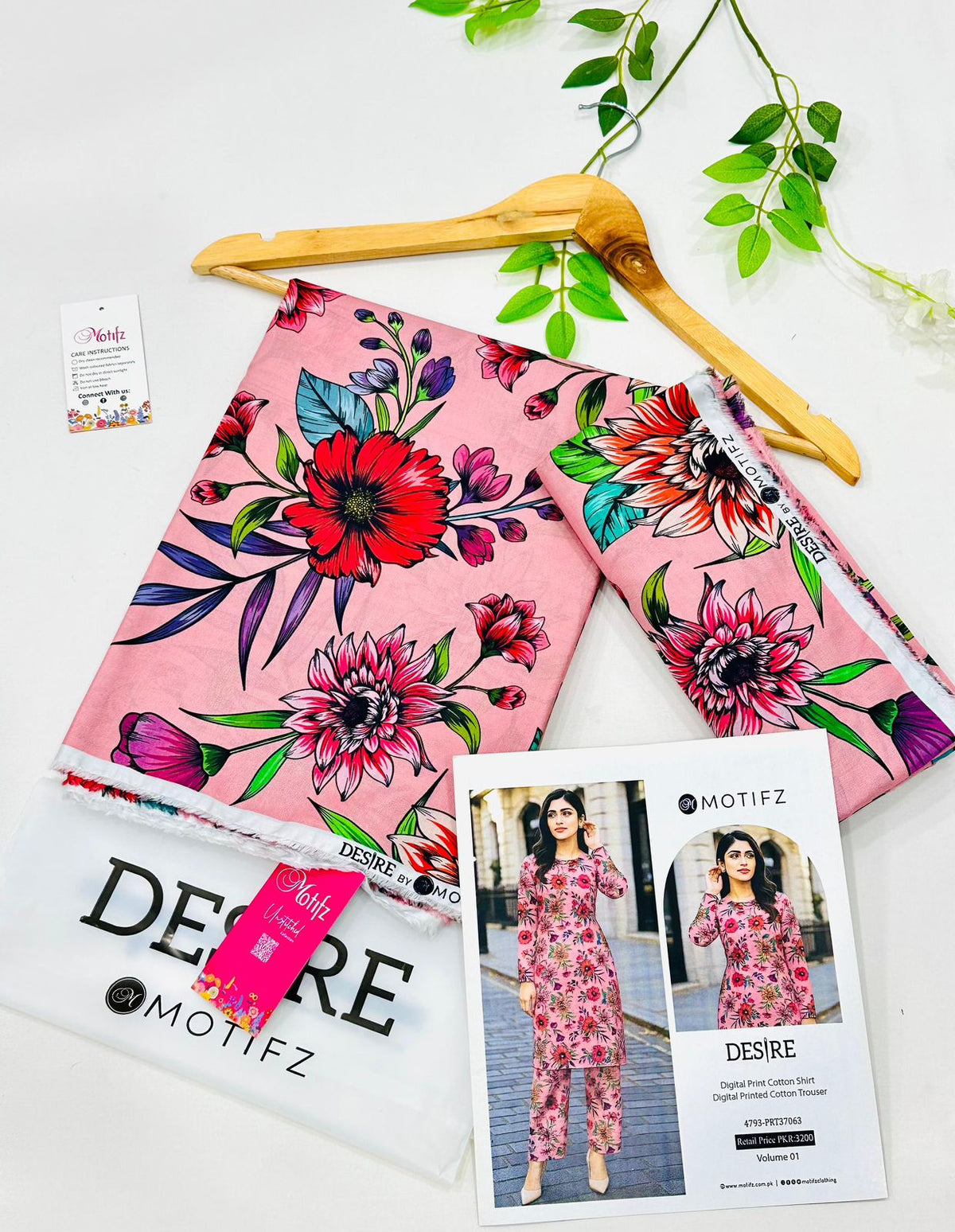 Desire by Motifz Cotton 2PC Suits | Unstitched Mid Summer Collection