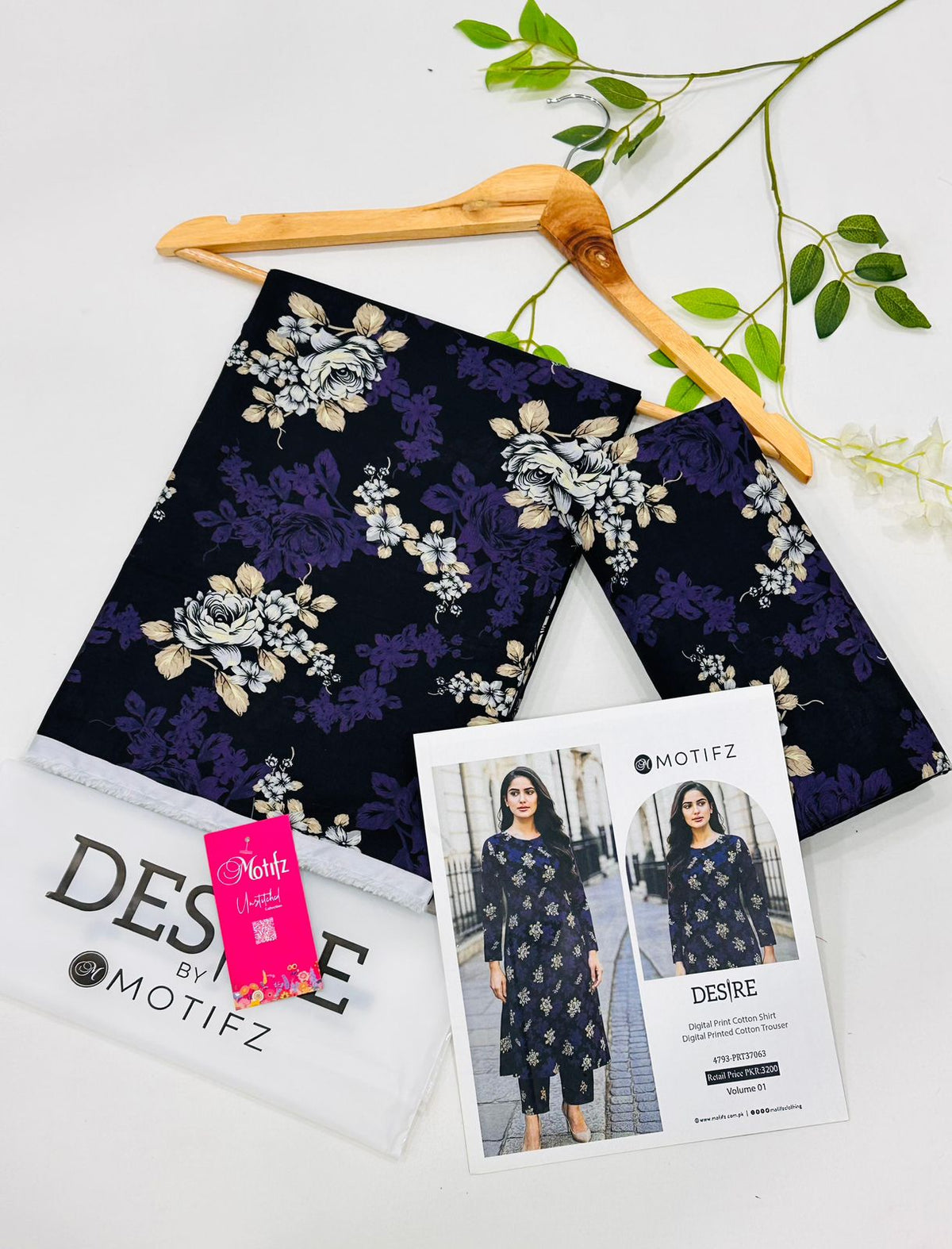Desire by Motifz Cotton 2PC Suits | Unstitched Mid Summer Collection