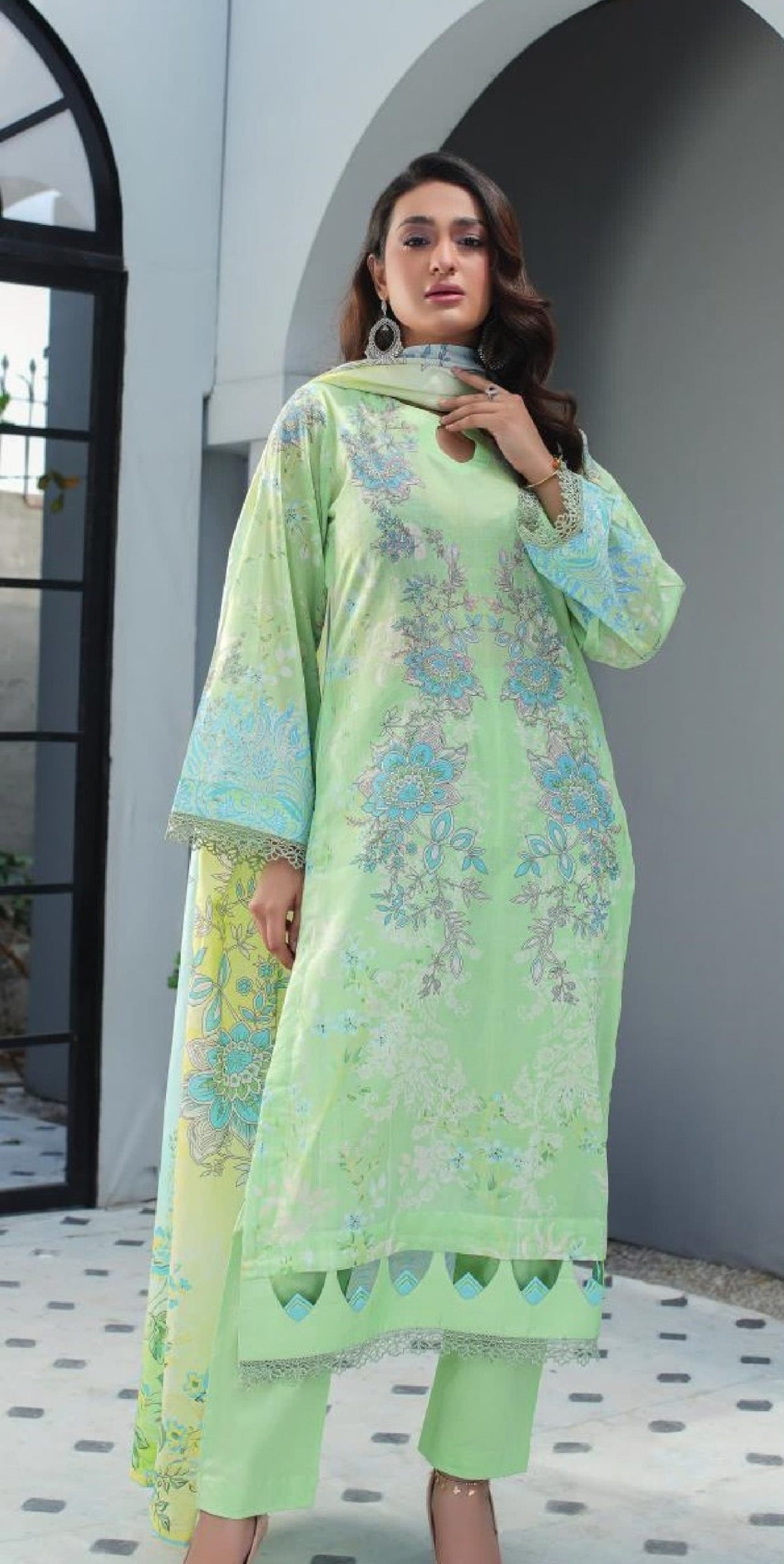 LALA by Madham Unstitched Lawn 3PC | Wholesale Suits