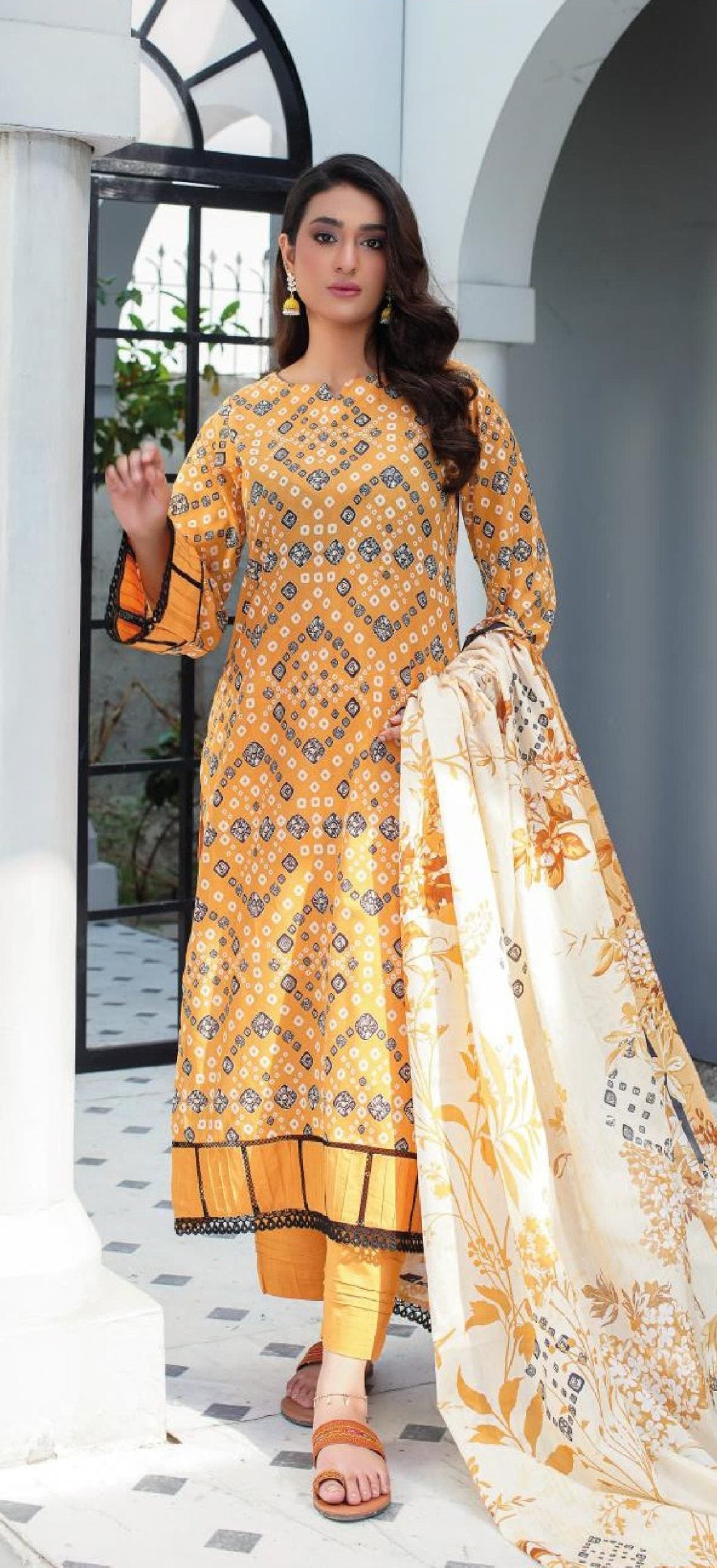 LALA by Madham Unstitched Lawn 3PC | Wholesale Suits