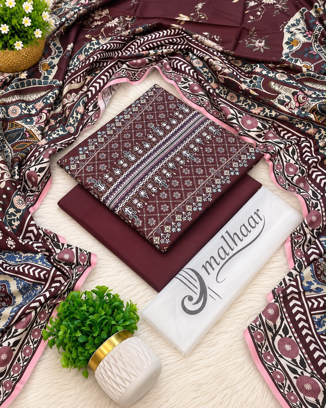 Malhaar Premium Printed Linen 4PC Winter Collection 2026-27 | Super Wholesale