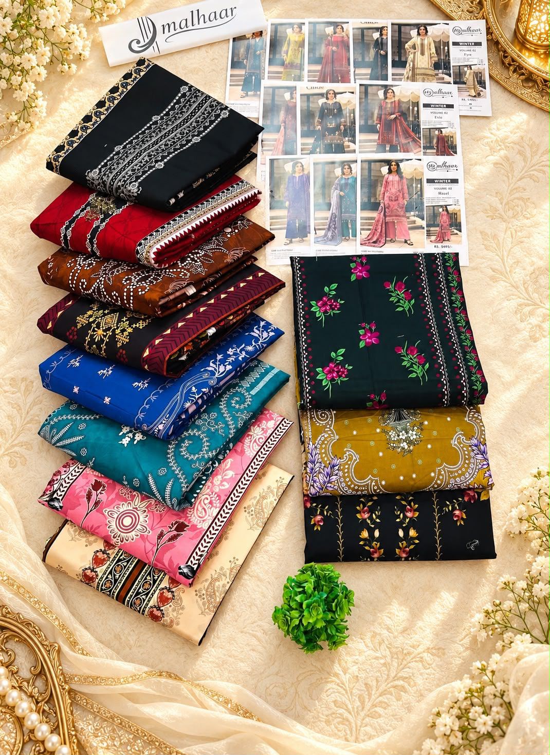 Malhaar Premium Printed Linen 4PC Winter Collection Vol-2 2026-27 | Super Wholesale
