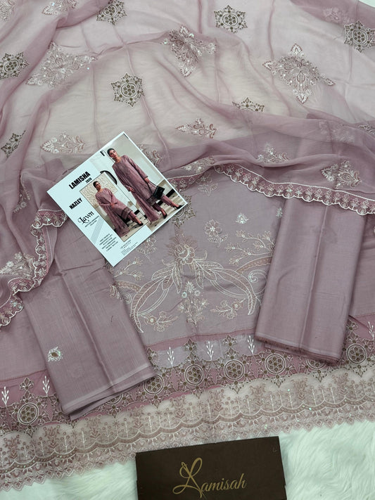 Nazley by Lamisha Lux Emb Lawn 3PC – Wholesale Suits