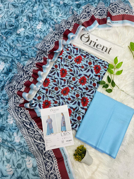 Orient Original Lawn 3PC Printed – Wholesale Suits
