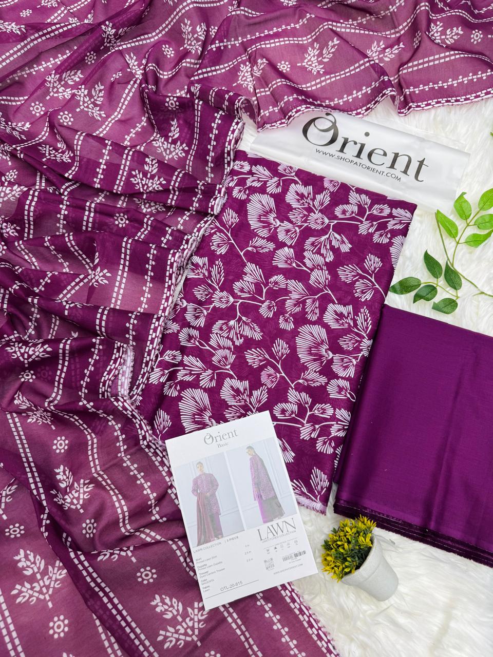Orient Original Lawn 3PC Printed – Wholesale Suits