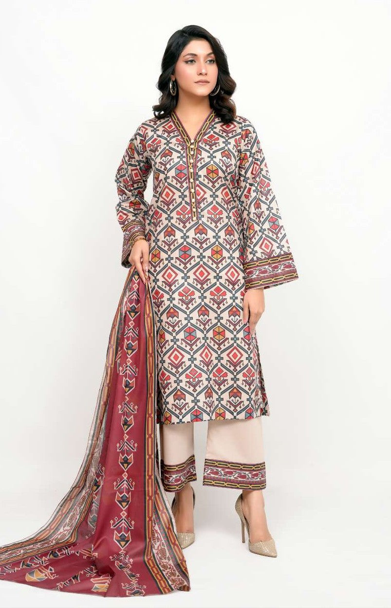 Bronze by Shama - 3PC Printed Lawn Suit - Eid 2025 Collection | Wholesale