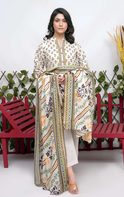 Bronze by Shama - 3PC Printed Lawn Suit - Eid 2025 Collection | Wholesale