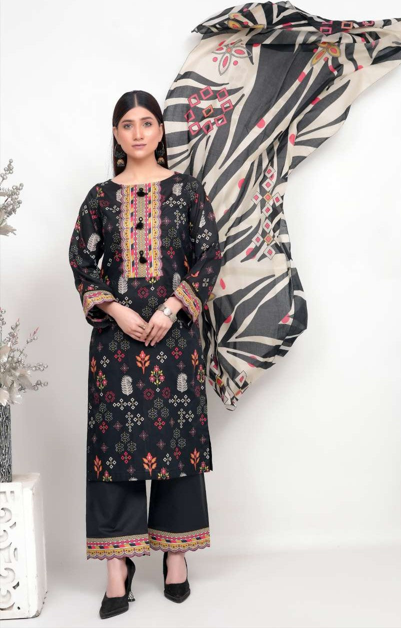 Bronze by Shama - 3PC Printed Lawn Suit - Eid 2025 Collection | Wholesale