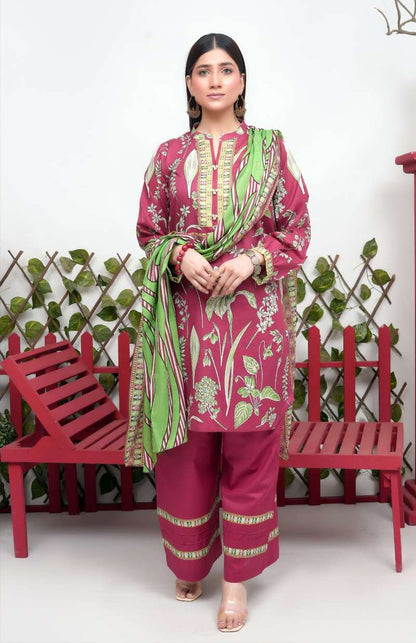 Bronze by Shama - 3PC Printed Lawn Suit - Eid 2025 Collection | Wholesale
