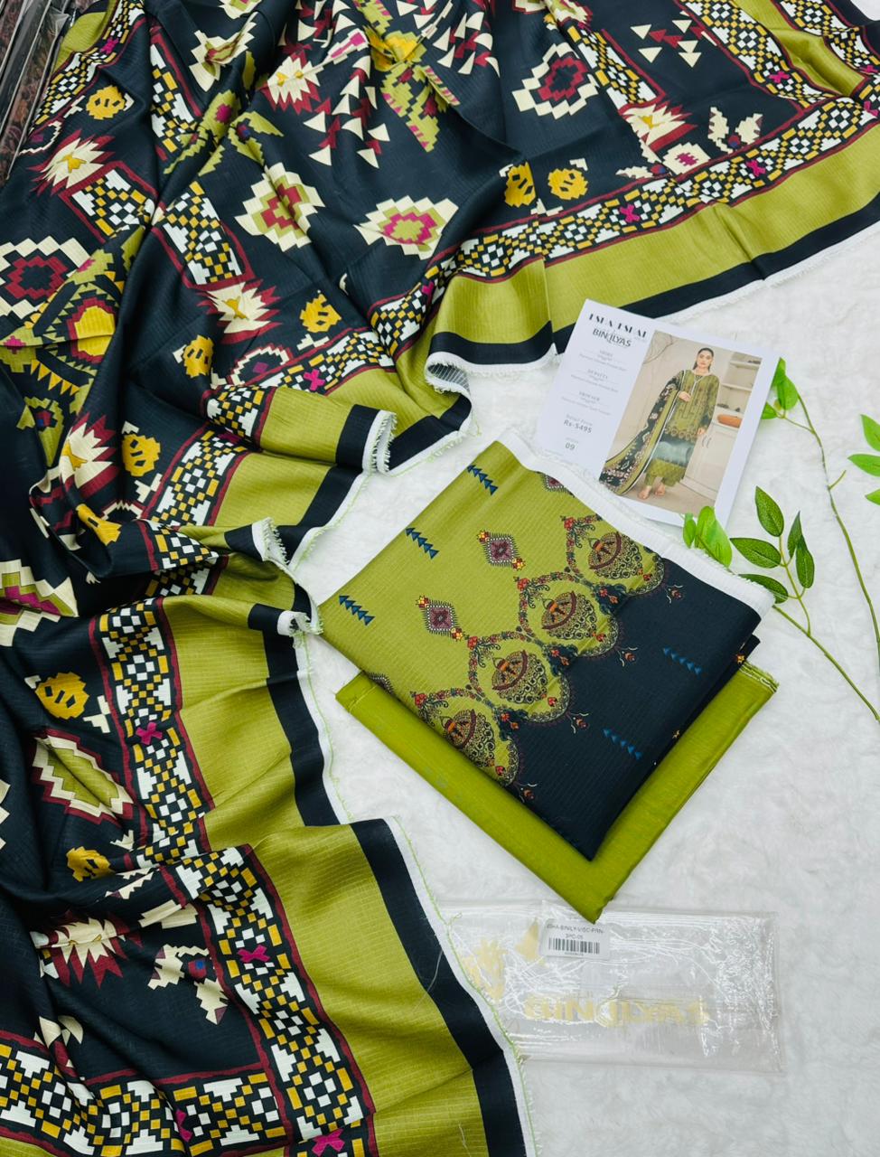Esha–Eshal by Bin Ilyas Premium Viscose 3-Piece Volumn 1