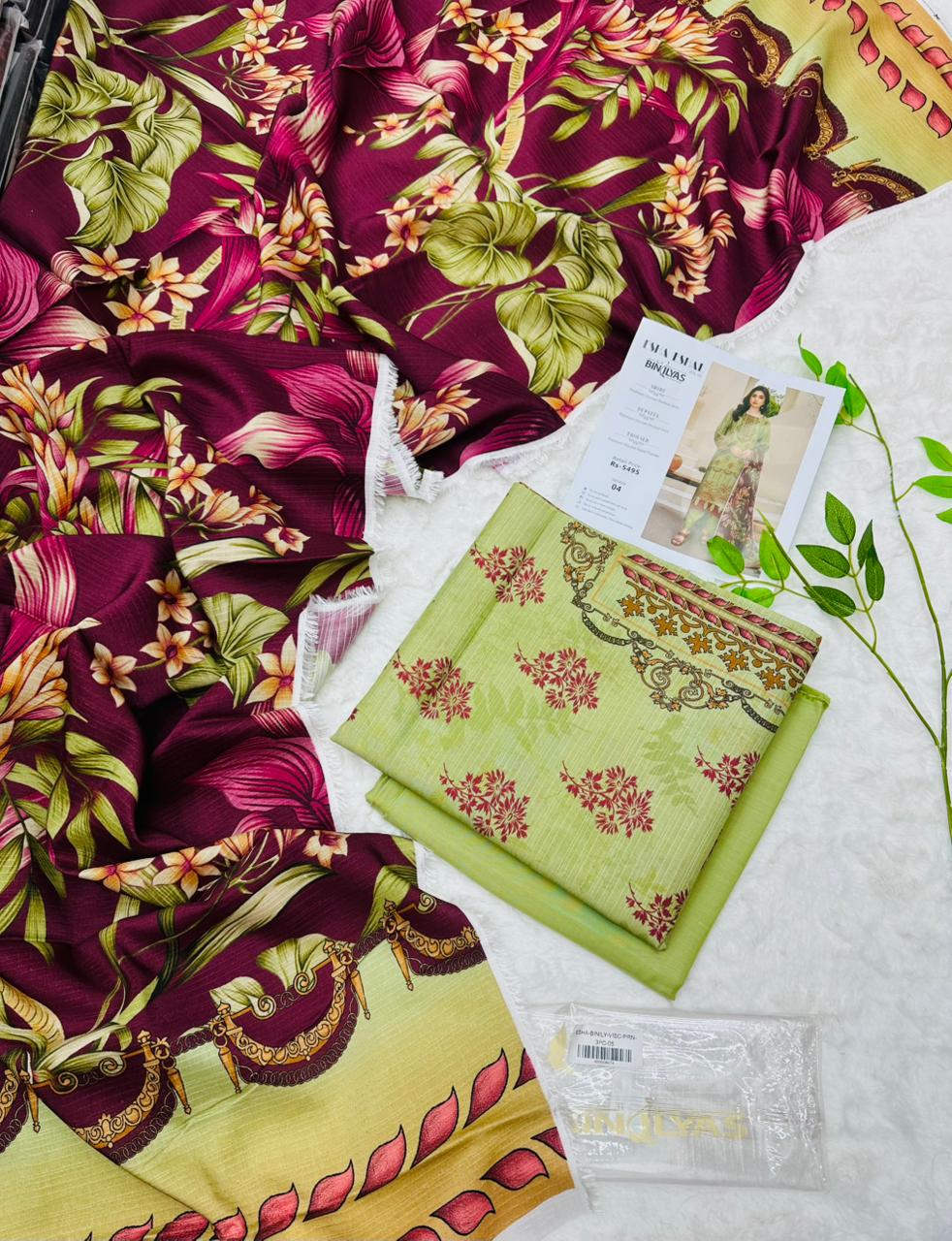 Esha–Eshal by Bin Ilyas Premium Viscose 3-Piece Volumn 1