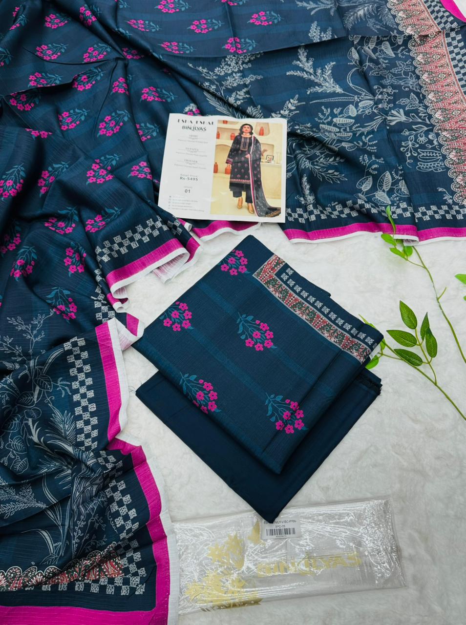 Esha–Eshal by Bin Ilyas Premium Viscose 3-Piece Volumn 2