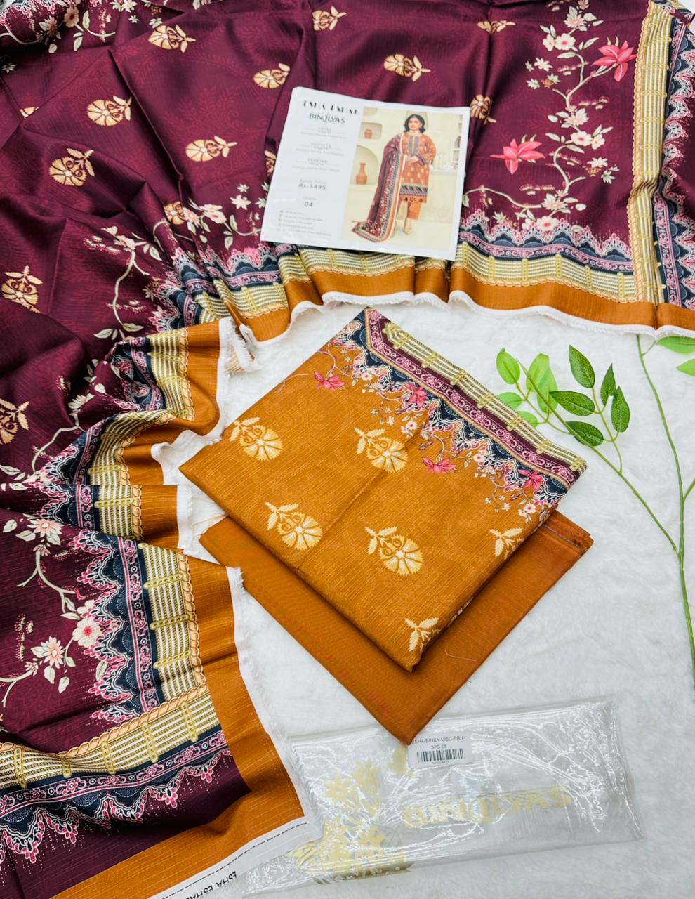 Esha–Eshal by Bin Ilyas Premium Viscose 3-Piece Volumn 2