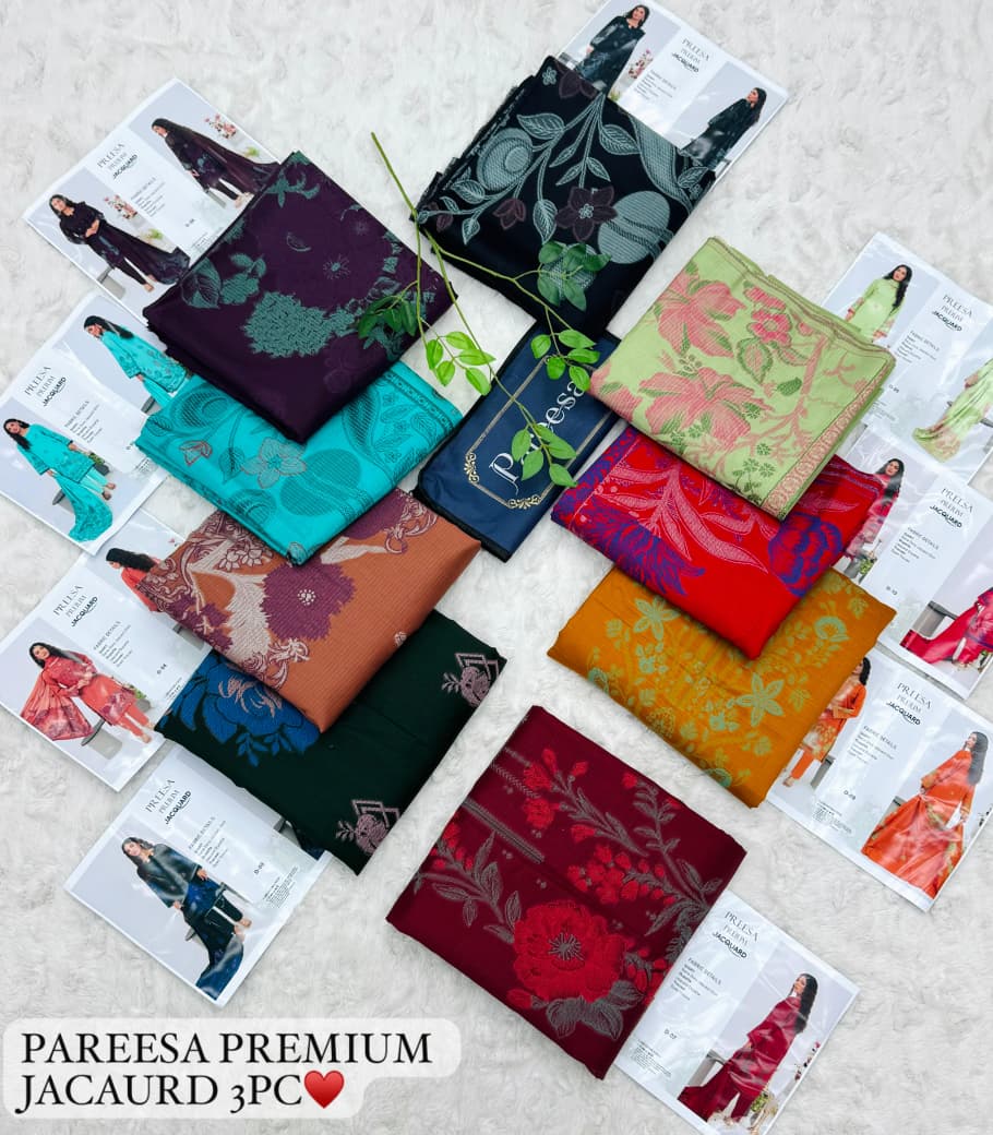 Preesa Bana Dora Jacquard 3PC – Unstitched