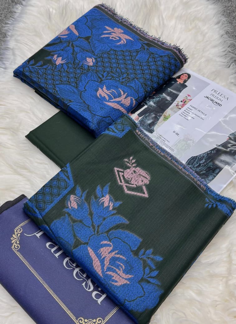 Preesa Bana Dora Jacquard 3PC – Unstitched