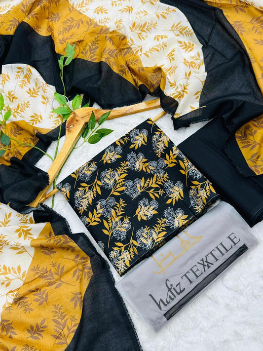 Al-Hafiz Textile Karachi Printed Lawn 3PC – Unstitched Wholesale Suits