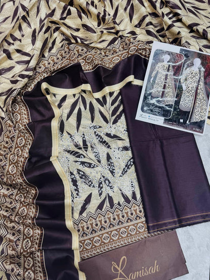 Noor e Azal Embroidered Lawn 3PC – Unstitched | Wholesale Suits