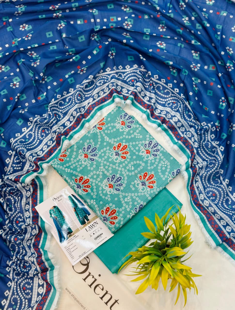 Orient Basic Classic Lawn 3PC – Wholesale Suit