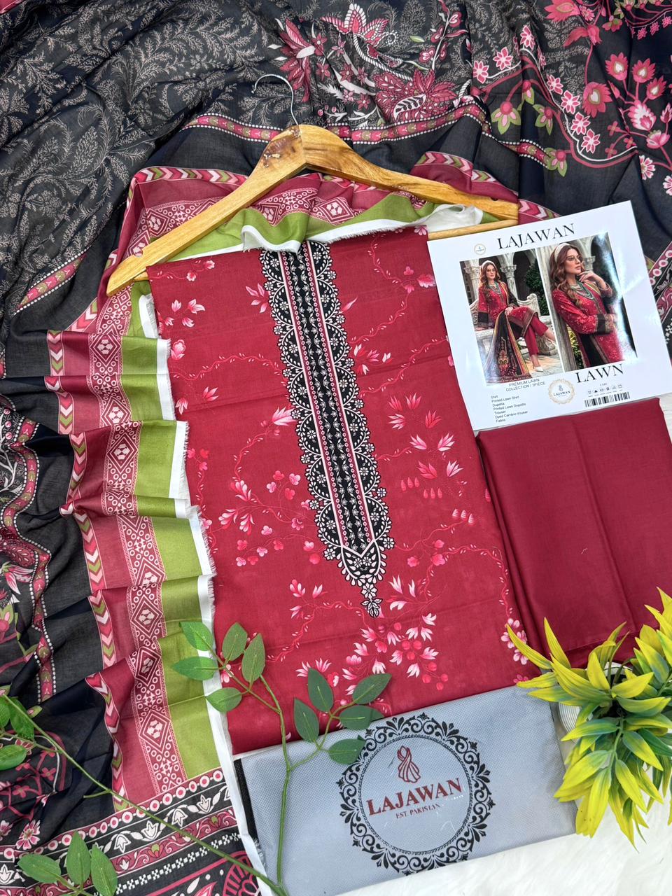 Lajawan Print Lawn 2026 3PC – Wholesale Suit
