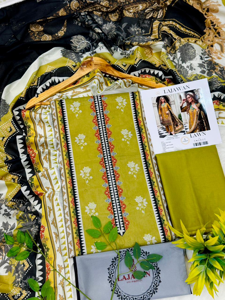 Lajawan Print Lawn 2026 3PC – Wholesale Suit