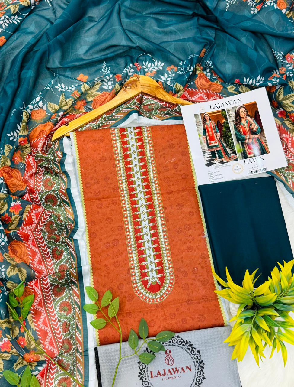 Lajawan Print Lawn 2026 3PC – Wholesale Suit