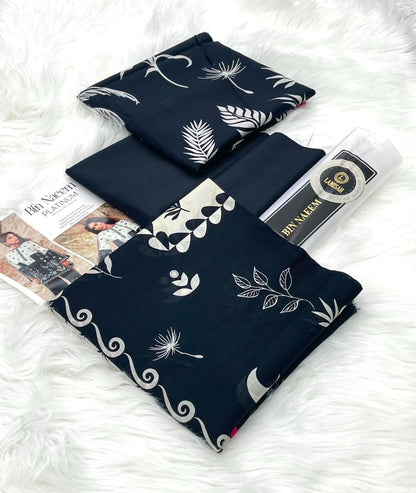 Bin Naeem Platinum 3PC Printed Lawn – Wholesale Suits