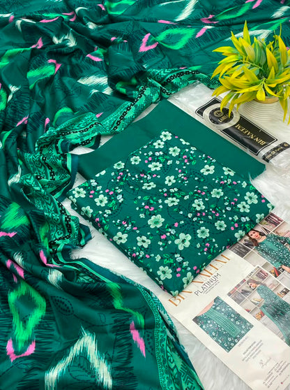 Bin Naeem Platinum Vol-43 3PC Printed Lawn – Wholesale Suits