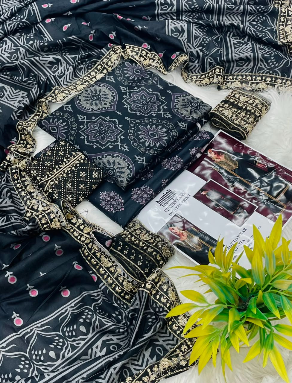 Humjoli Luxury Lawn Digital Print 3PC – Wholesale Suits