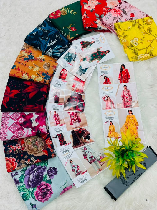 Ranjhaan 3PC Printed Lawn Wholesale Suit