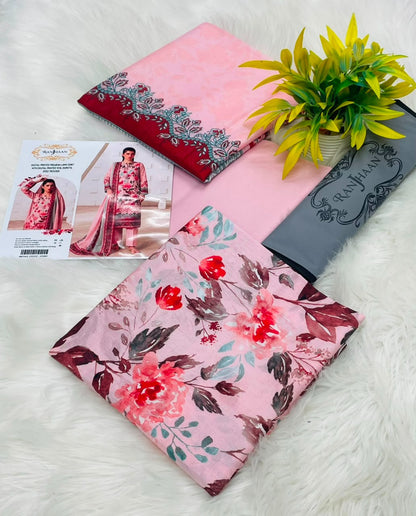 Ranjhaan 3PC Printed Lawn Wholesale Suit
