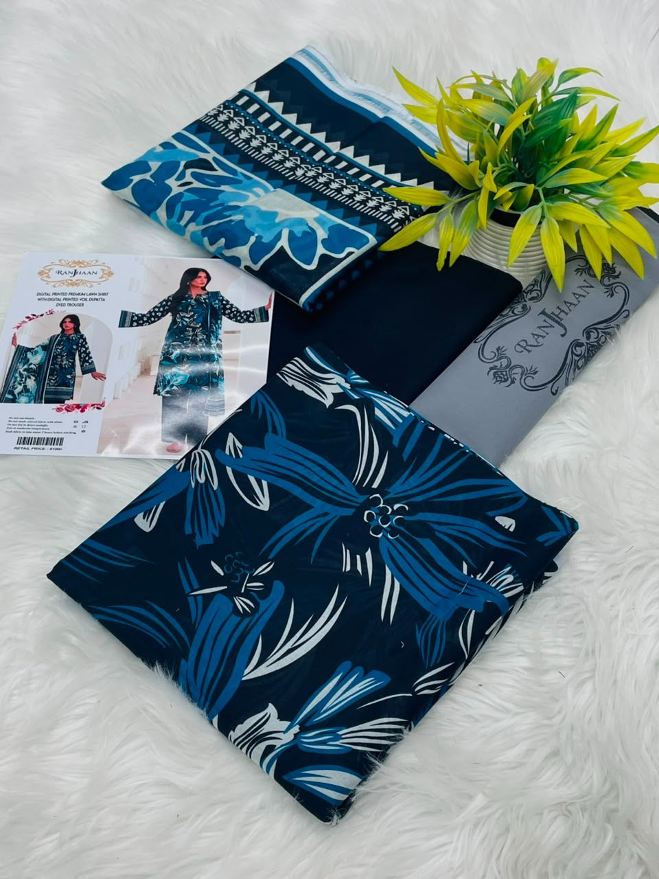 Ranjhaan 3PC Printed Lawn Wholesale Suit