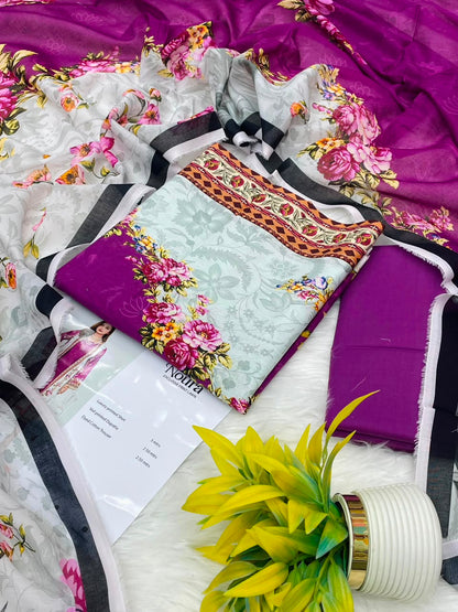 Noura Printed Lawn 3PC – Latest Volume 2026