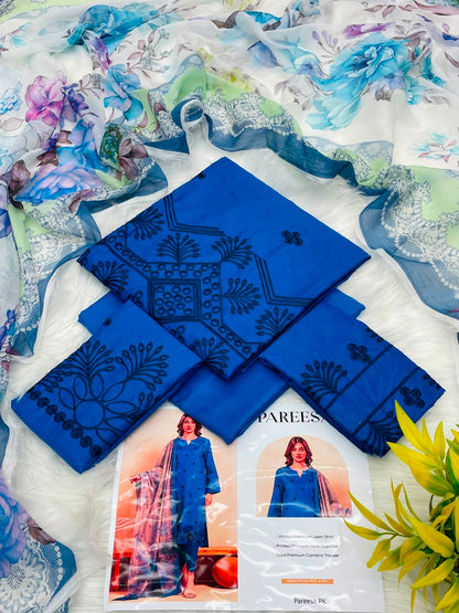 Pareesa Lawn 3PC Printed Premium | Wholesale Suit