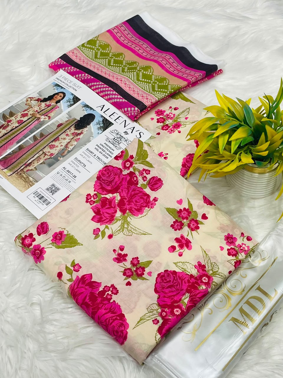 Aleena's by MDL Premium Unstitched Lawn Vol-04 2026 – 3PC