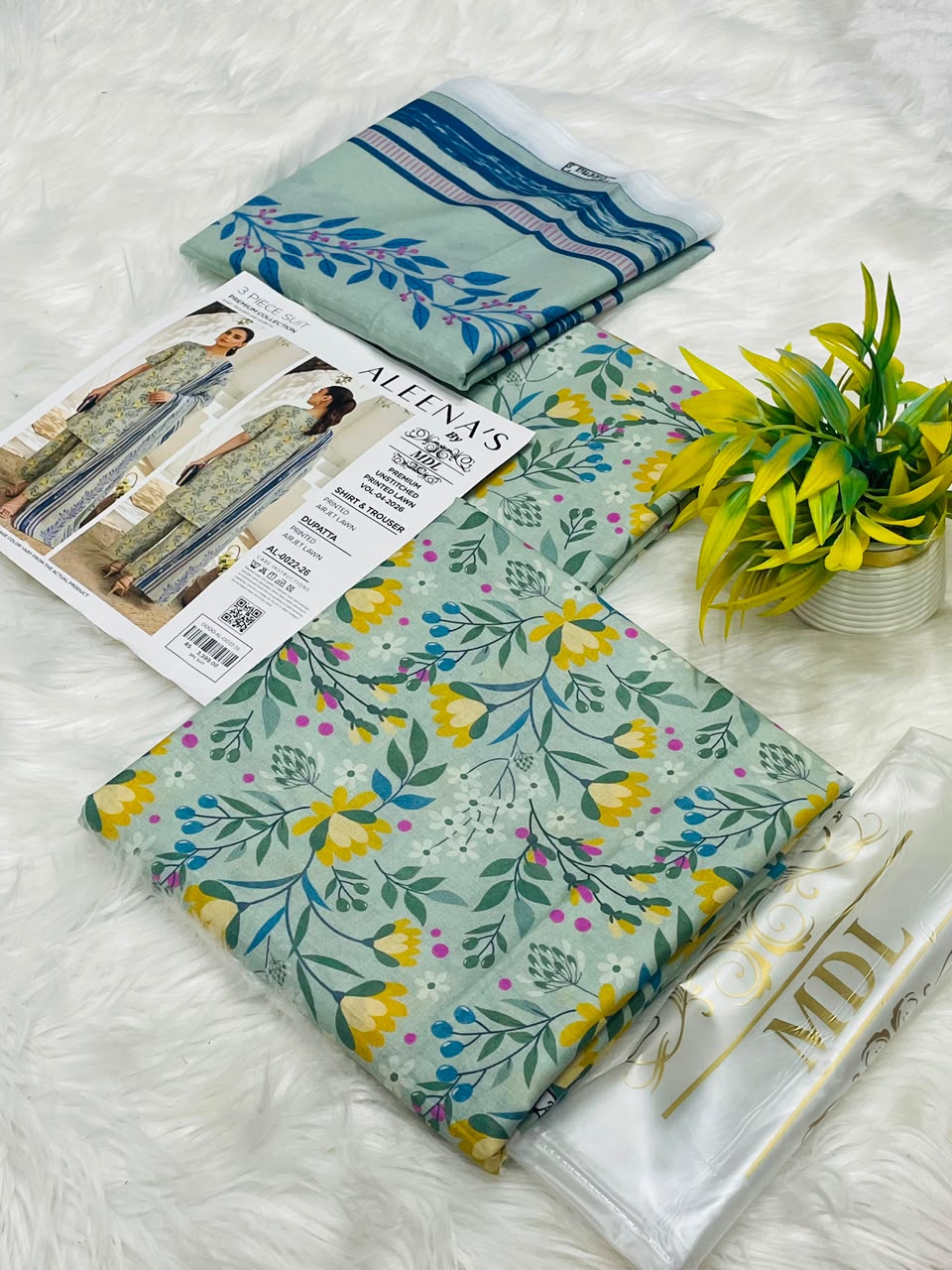 Aleena's by MDL Premium Unstitched Lawn Vol-04 2026 – 3PC