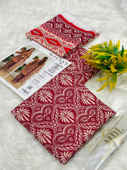 Aleena's by MDL Premium Unstitched Lawn Vol-04 2026 – 3PC