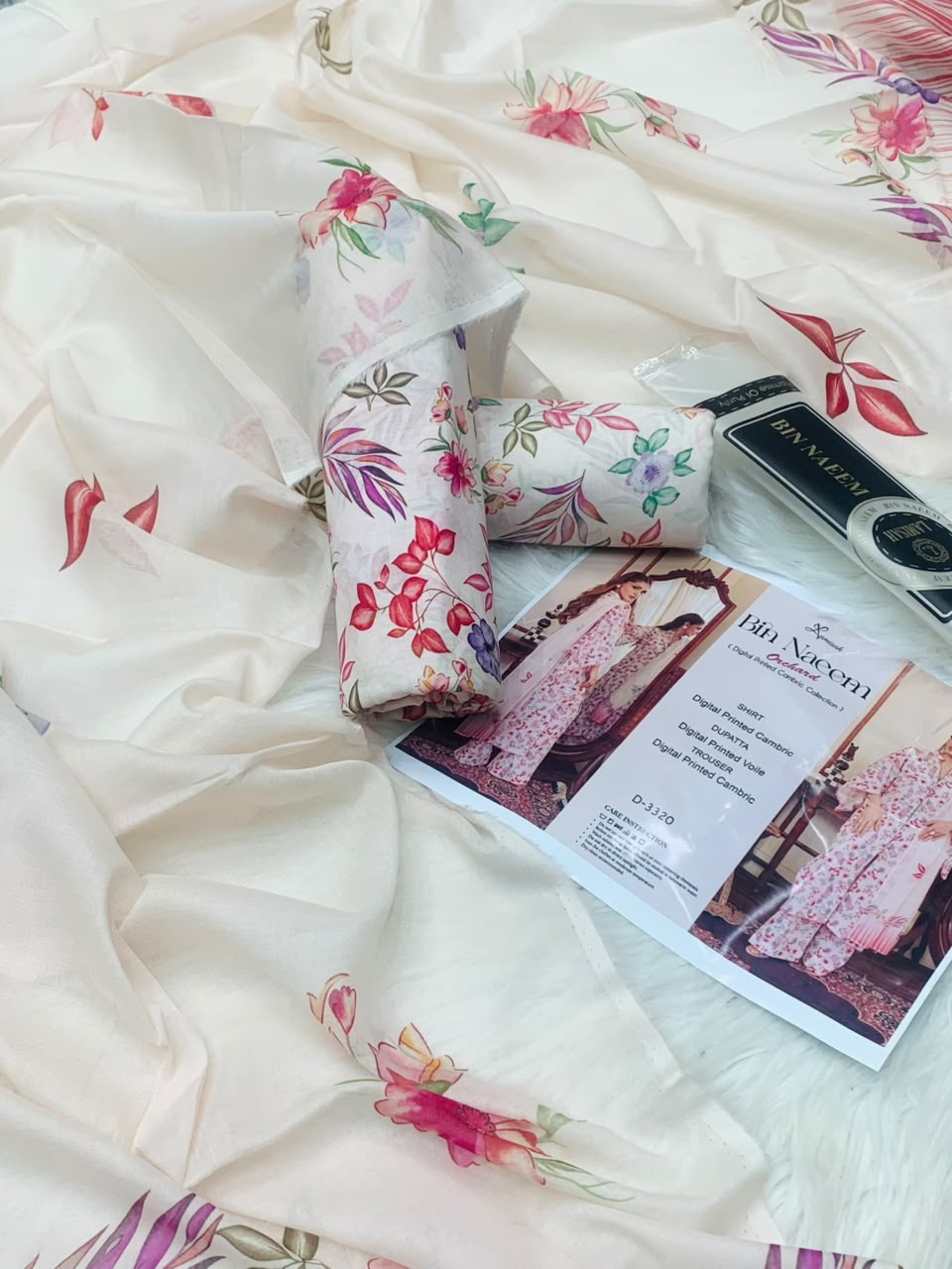 Bin Naeem Orchard – Digital Printed Cambric 3PC
