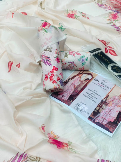 Bin Naeem Orchard – Digital Printed Cambric 3PC