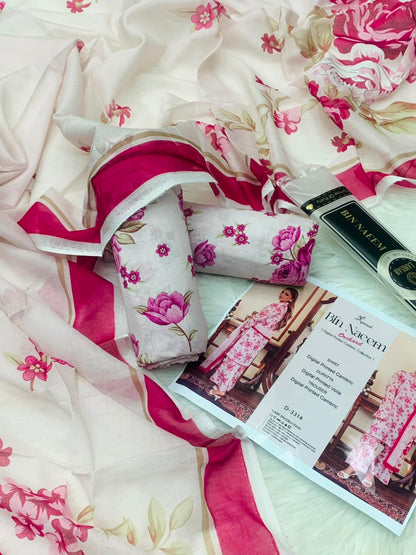 Bin Naeem Orchard – Digital Printed Cambric 3PC