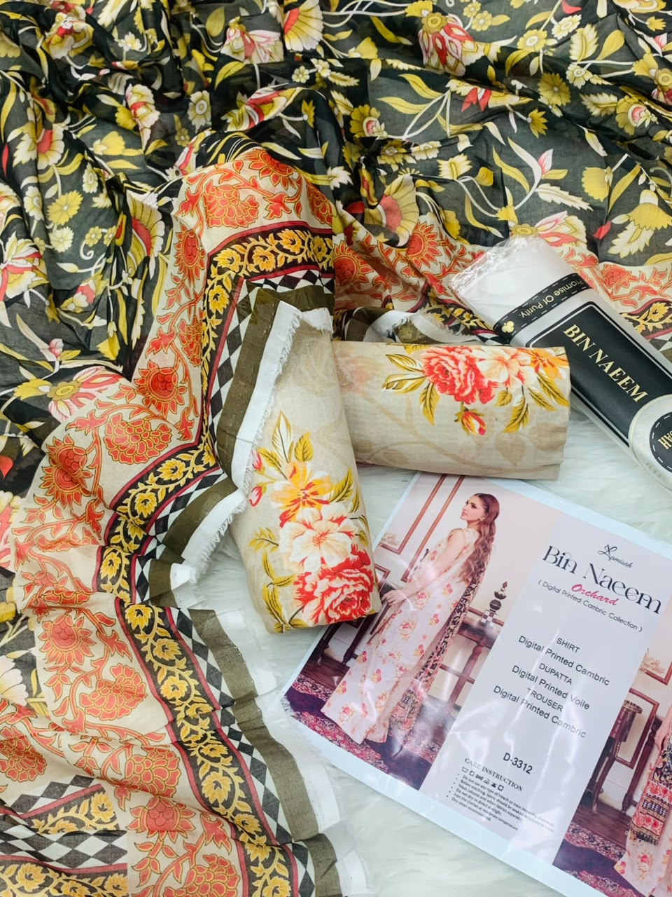 Bin Naeem Orchard – Digital Printed Cambric 3PC