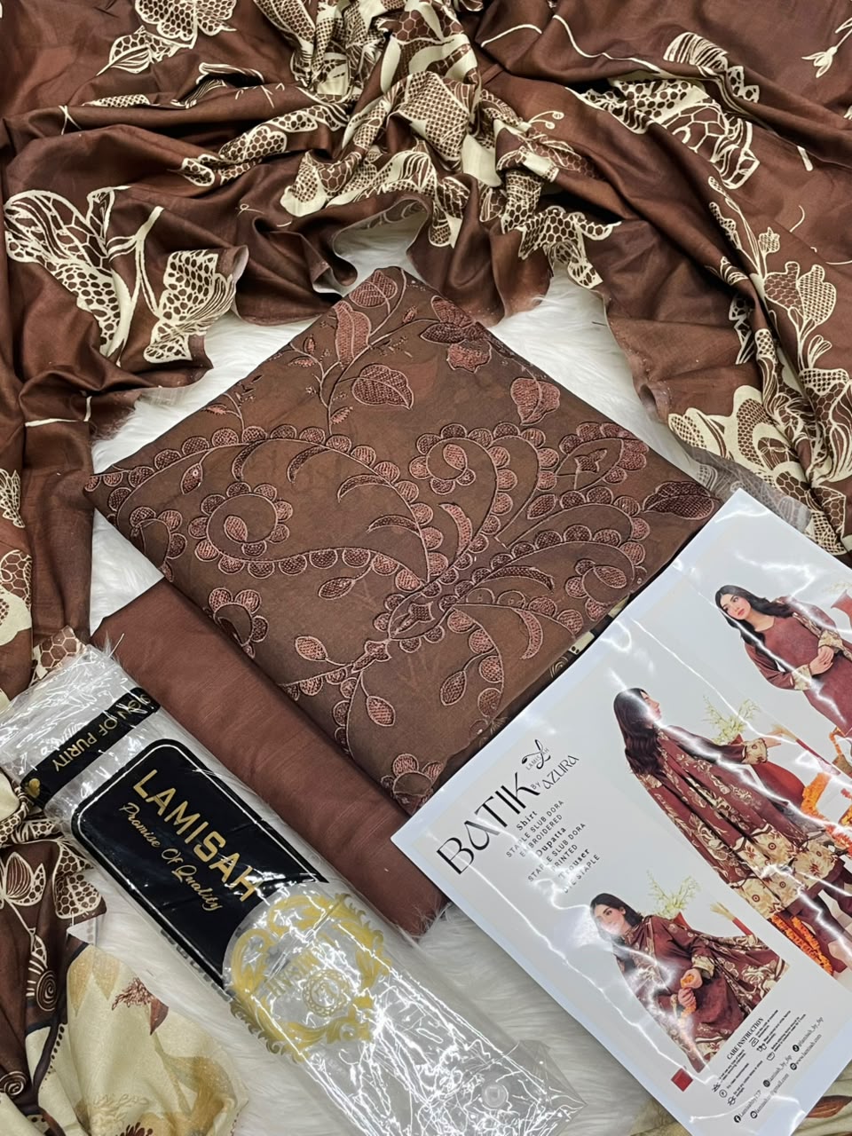 Batik By Azura Slub Embroidered Linen 3PC Winter Collection