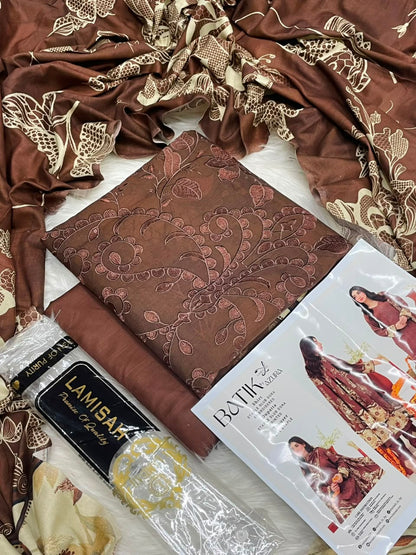 Batik By Azura Slub Embroidered Linen 3PC Winter Collection