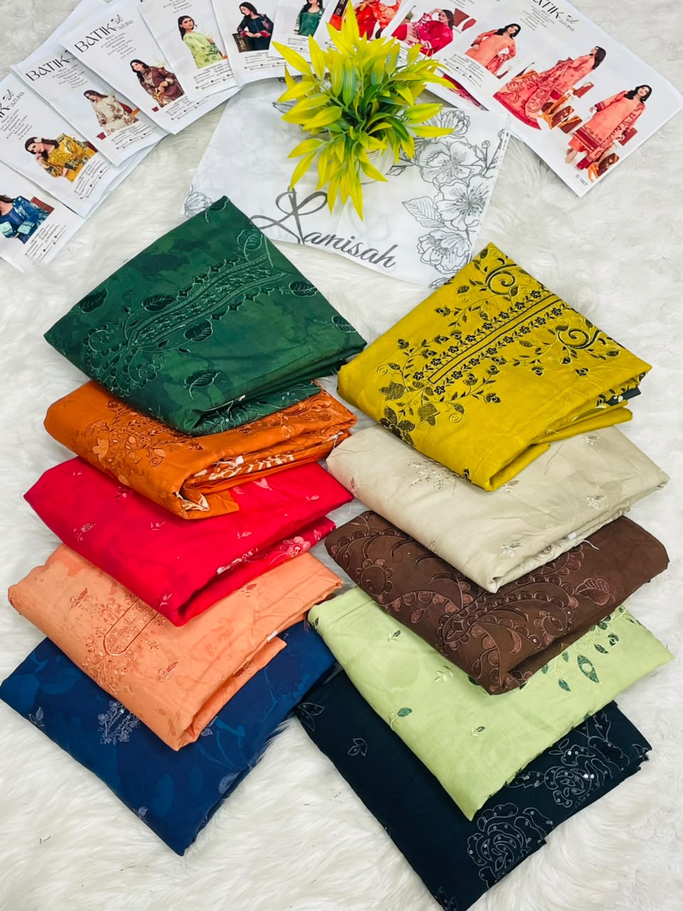 Batik By Azura Slub Embroidered Linen 3PC Winter Collection