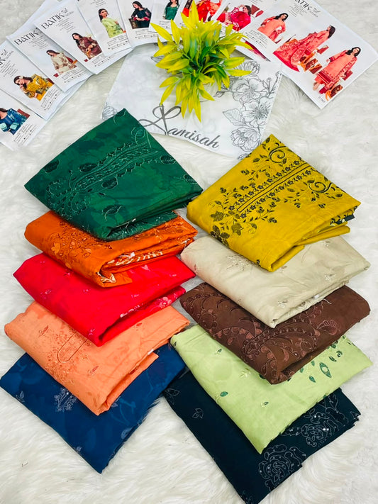Batik By Azura Slub Embroidered Linen 3PC Winter Collection