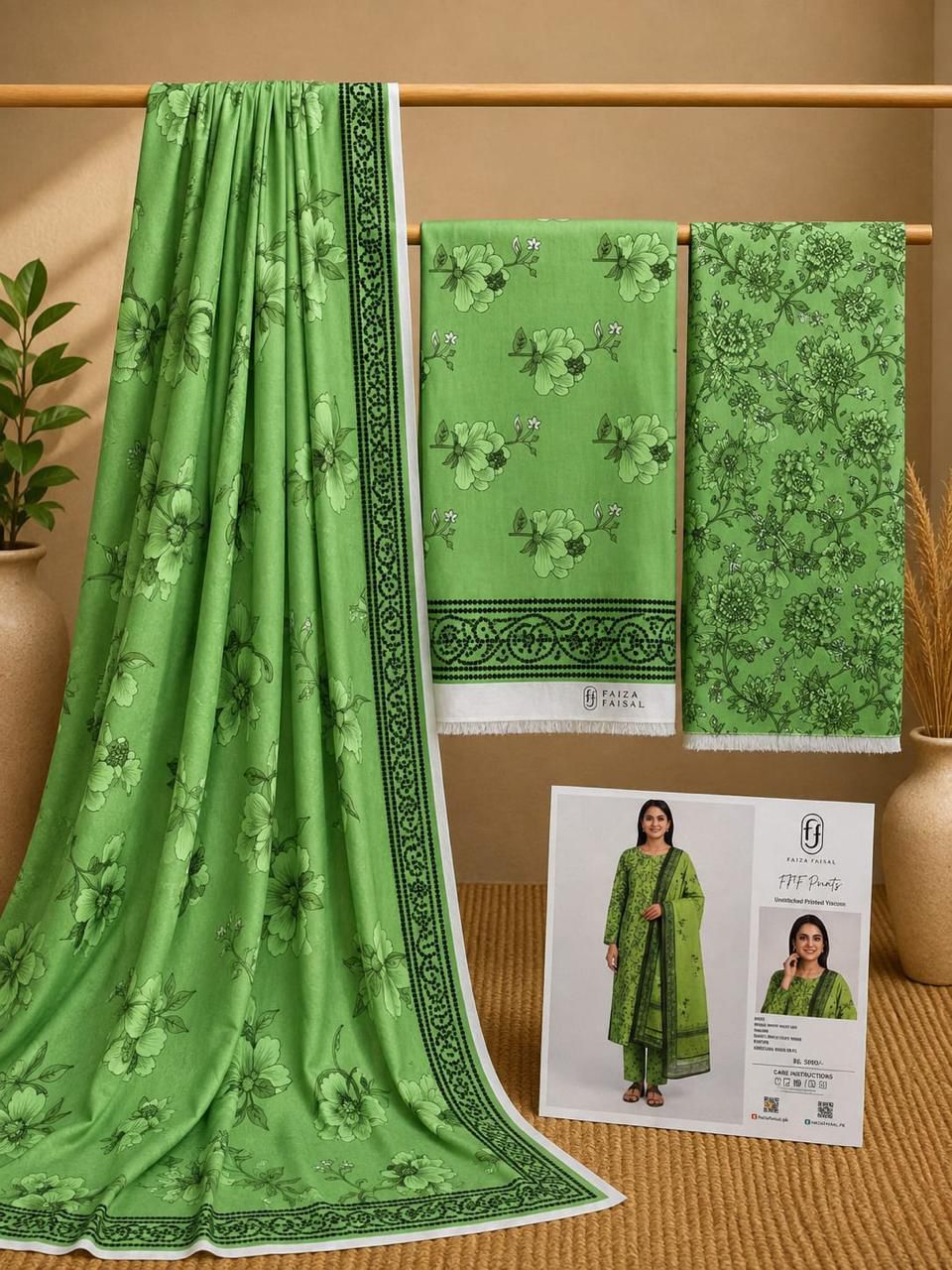 Faiza Faisal Digital Printed Viscose 3PC Winter Collection