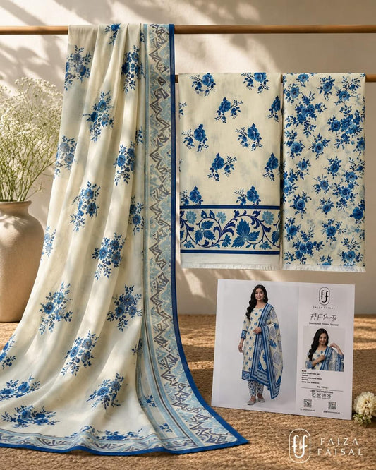 Faiza Faisal Digital Printed Viscose 3PC Winter Collection