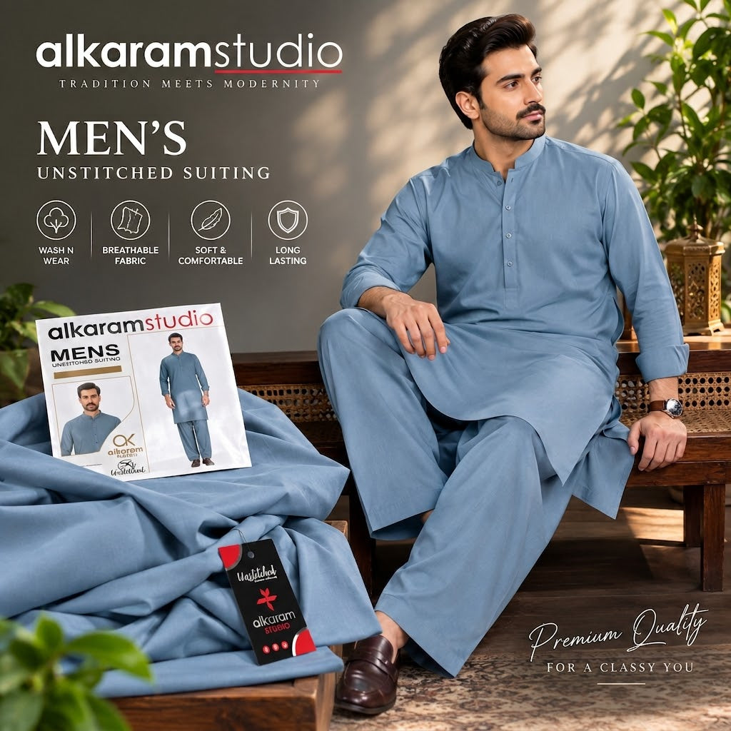 Alkaram Studio Men's Wash &Wear - Wholesale Pakistan