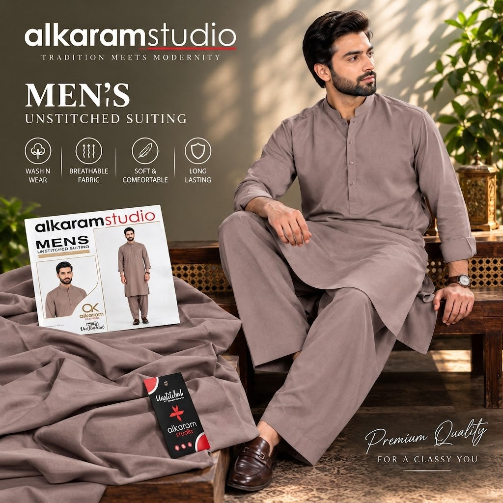 Alkaram Studio Men's Wash &Wear - Wholesale Pakistan